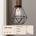 thumbnail image 4 of EDISHINE 65" Dimmable Rattan Tree Floor Lamp With 3 Bulbs Included, 4 of 8