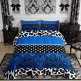 thumbnail image 2 of Manfei Bohemian Damask Queen Comforter Set 3 Pieces,Vintage Leopard Print Comforter Sets Queen,1 Comforter and 2 Pillowcases,Reversible, 2 of 6