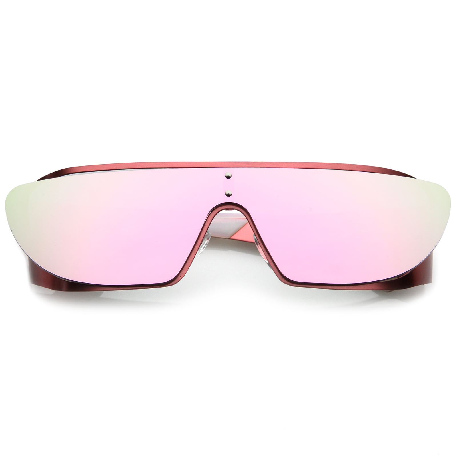 sunglass.la Futuristic Oversize Metal Cutout Rubberized Arm Insert