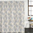 thumbnail image 3 of Shower Curtain Bathroom Set Watercolor Blue Herb Leaves Waterproof Fabric Shower Curtains with Grommets&Hooks, Country Vintage Linen Privacy Bath Curtain for Bathtub 36x72in, 3 of 9