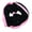 Pink, variant on Motique Accessories Velvet Hair Scrunchie with Purple Checkered Trim-Pony Scrunchy
