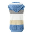 thumbnail image 3 of QHRMKOG Fuzzy Fleece Vest for Women Zip Up Casual Plus Size Vests Fall Sleeveless Cotton Warm Jackets Soild Lightweight Hooded Cardigan for Women, Blue XXL, 3 of 6