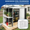 thumbnail image 6 of Uforic 8x4 FT Oversized Steel Storage Shed with Ventilation, Lockable Doors, and Sloped Roof for Outdoor, Dark Gray, 6 of 10
