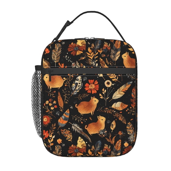 Guinea Pig Lunch Box Reusable Portable Lunch Bag Tote Bag for Work Picnic Hiking