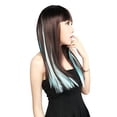 thumbnail image 2 of Miangastore 10 Pcs Extensions de Cheveux Synthétiques à Clipser Colorées (Wathet), 2 of 4