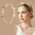 thumbnail image 2 of Ofertas Únicas 1 Pc Diademas de Perlas Falsas Lindas para Mujeres en Tono Dorado, 2 of 6