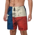 thumbnail image 5 of Men's 2 in 1 Swim Trunks with Compression Liner Texas Flag Distressed Quick Dry Beach Shorts, 5 of 6
