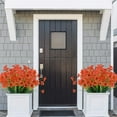 thumbnail image 4 of 20 Bundles Artificial Outdoor Flowers UV Resistant Fake Flowers No Fade Faux Plastic Greenery Shrubs Garden Porch Window Box Decorating(Orange), 4 of 5