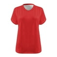 thumbnail image 3 of Yghzkop Women's Plus Size Oversized V-Neck Sport Loose T-Shirt Moisture Wicking Gym Top, 3 of 3