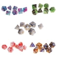 thumbnail image 4 of Dados poliédricos de doble color, juego de mesa de 7 piezas para RPG, mazmorras y dragones, DND, RPG, MTG, D20, D12, D10, D8, D6, D4, 4 of 4