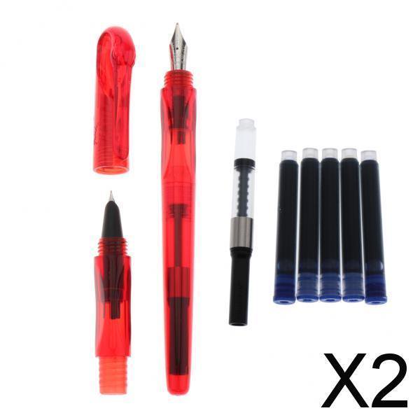 Bolígrafos de lujo perfke juego de escritura color rojo 2 piezas