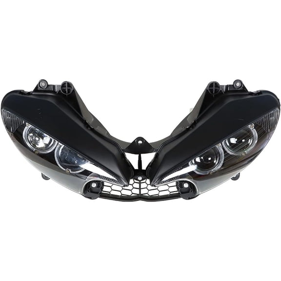 SEBLAFF Front Headlight Headlamp Fit For Yamaha 2003-2005 YZF R6 & 2006-2009 R6S Black
