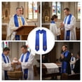 thumbnail image 5 of Reversible Embroidery Clergy Stole with Crossed Design Tassels for Priests Pastors Services Religious Ceremonies Reversible Clergy Stole, 5 of 7