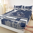 thumbnail image 3 of jejeloiu Boys Sport Game Twin Sheet Sets,Rugby Football Gamer Twin Fitted Sheet,Gray Blue Flat Sheet For Boys,Ultra Soft Home Decor,3pcs, 3 of 7