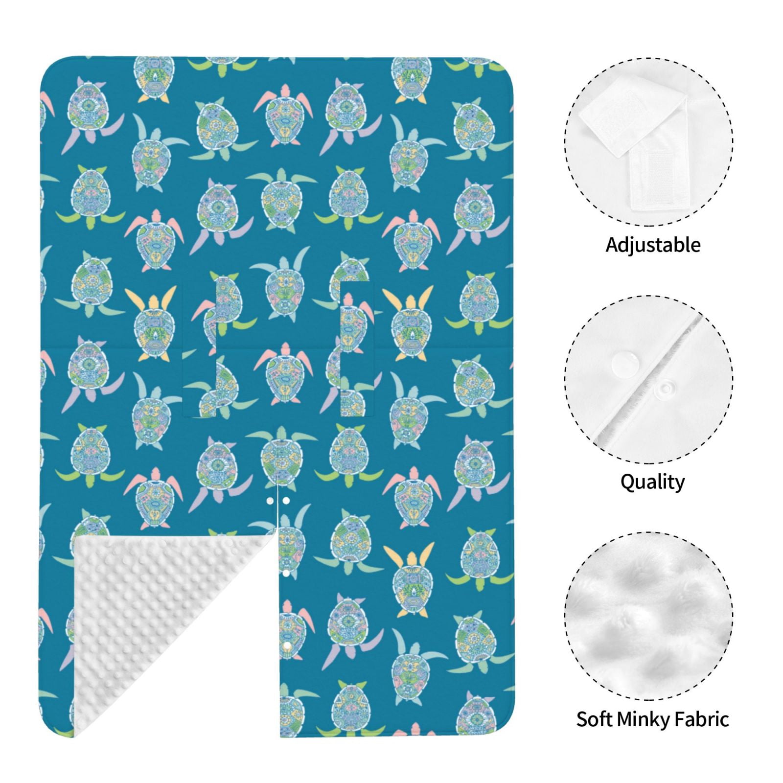Naloa Sea Turtle Baby Car Seat Cover, Breathable Baby Carrier Cover, Multiuse Baby Carrier Cover & Nursing Breastfeeding Cover