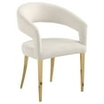 thumbnail image 3 of Coaster Galiano Velvet Fabric Upholstered Dining Arm Cream, 3 of 11