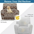 thumbnail image 4 of HELLHERO Aztec Tribal Recliner Slip Covers for Lazyboy Recliners Dust-proof Non Slip Lazyboy Recliner Chair Cover with Handle Opening, Home Decor, Brown, 4 of 8