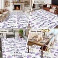 thumbnail image 6 of Spring Flowers Area&nbsp;Rug 5x8ft Vintage Country Watercolor Purple Floral Leaf Plant Non-Slip&nbsp;Washable Square&nbsp;Rugs Soft Felt Indoor Floor Mat for Bedroom Kitchen Living Room Bathroom, 6 of 9