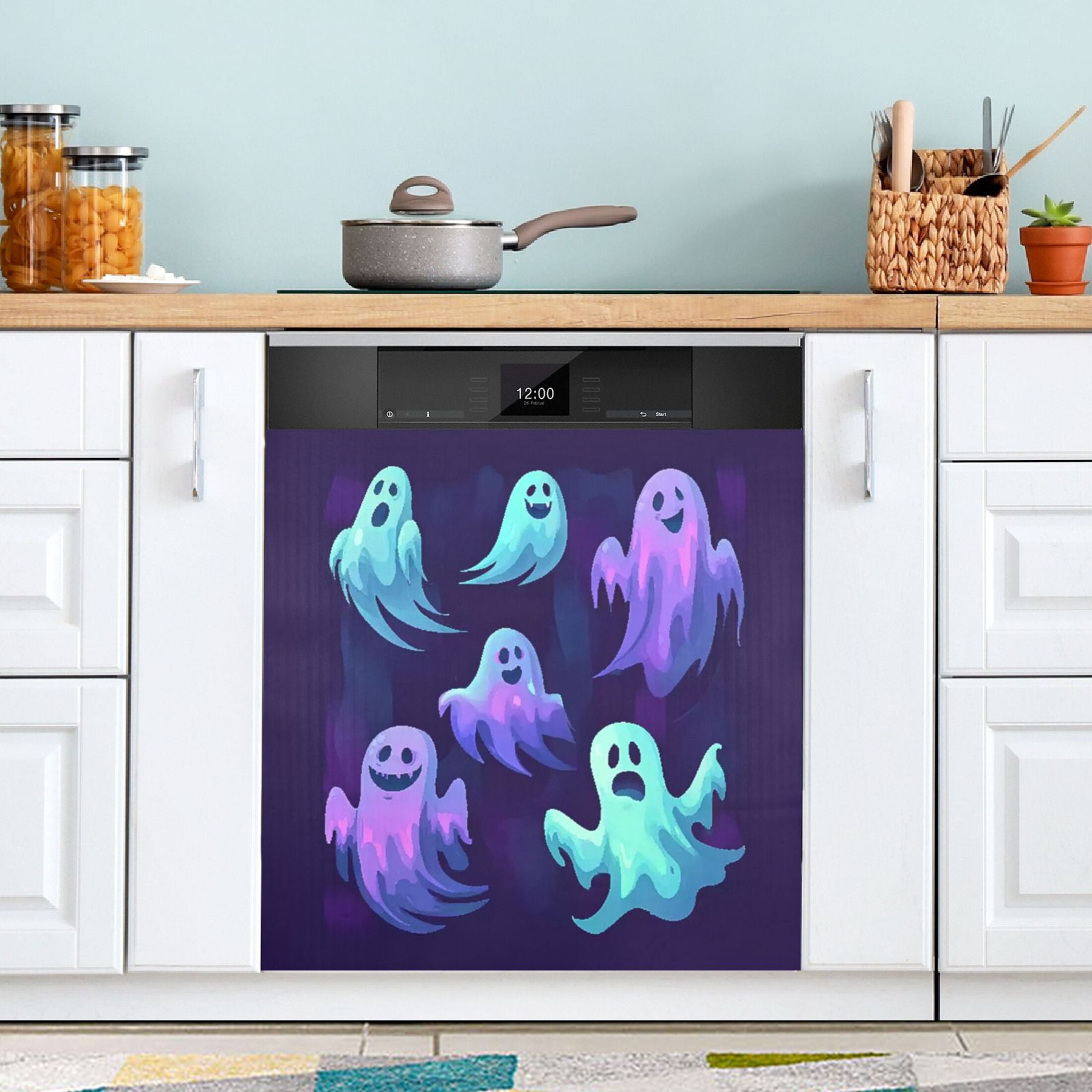 IAUYY Magnetic decorative sticker - 23x26 Inch PVC Refrigerator Decorative Cover, Removable DIY Art for Kitchen Appliances Vague Yet Full Of Charm