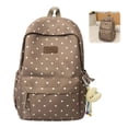 thumbnail image 2 of Women's Casual Nylon Polka Dot Backpack, Fashion Large Everyday Daypack, Coquette Bookpack for Campus Weekend Commute, 2 of 5