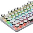 thumbnail image 1 of Teclado mecánico para juegos estilo máquina de escribir con LED RGB Rainbow Levamdar  CZDZ-ZC163-2, 1 of 5