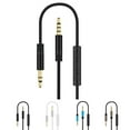 thumbnail image 3 of crativent 3 .5MM  for AUX Cable For Car Computer Headphone Remote Control 3 .5mm Audio Cord Hands -free phone line control Microphone silver 1Set, 3 of 6