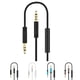 thumbnail image 4 of Matsuzay Cable Computadora Auriculares Manos libres Llamada telefónica Control de cable Cable de audio de 3,5 mm Teléfono y Comunicación plata, 4 of 6