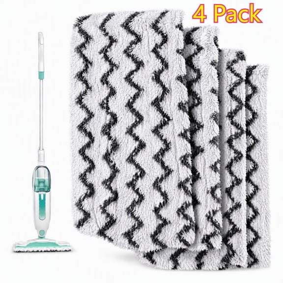 4-Pack Steam Mop Pads for Shark S1000 S1000A S2001 S1000WM S1000C S1001C, Replacement Steamer Mop Pads for All Hard Floor Clean, Washable & Reusable Microfiber