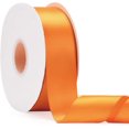 thumbnail image 2 of Cinta de raso de doble cara naranja de 1-1/2" x 50 yardas, cinta de color sólido de alta densidad, ideal para manualidades, envoltura de regalos, costura, decoración de bodas y Navidad (1-1/2" x 50 ya, 2 of 4