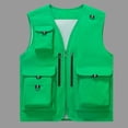 thumbnail image 2 of StSilkitty Mens Sleeveless Vest Solid Color Quick Dry V Neck Zip up Cargo Waistcoat with Multi Pockets Outdoor Hiking Vest, 2 of 5