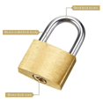 thumbnail image 3 of 12 Pack Mini Padlock Small Padlock Solid Brass Locks With 3 Key For Luggage Lock,backpack,gym Locke, 3 of 5