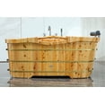 thumbnail image 6 of ALFI brand AB1136 61" Free Standing Cedar Wooden Bathtub with Chrome Tub Filler, 6 of 9