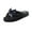 Black, variant on GERsome Women's Flat Slippers Slip On Flip Flops Summer Square Open Toe Indoor and Outdoor Slide Sandals