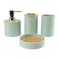 thumbnail image 1 of Tnarru 4-piece Bathroom Accessory Set, Soap Dish, Bathroom Decor, Toothbrush Holder, Bathroom Accessory, Complete Set for Bathroom Countertop green, 1 of 8