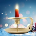thumbnail image 4 of Candelabros navideños EUDIDV, candelabros dorados, velas cónicas de hierro forjado, suministros festivos, 4 of 7