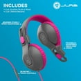 thumbnail image 4 of JLab JBuddies Studio 2 Kids Wired Headphones, Volume Limiter, Foldable, Adjustable, Mic, Noise Isolation, Grey/Pink, 4 of 6