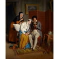 thumbnail image 2 of Jean-Augustin Franquelin 12x14 Gold Ornate Wood Frame and Double Matted Museum Art Print Titled - Reading to the Convalescent (C. 1827), 2 of 4