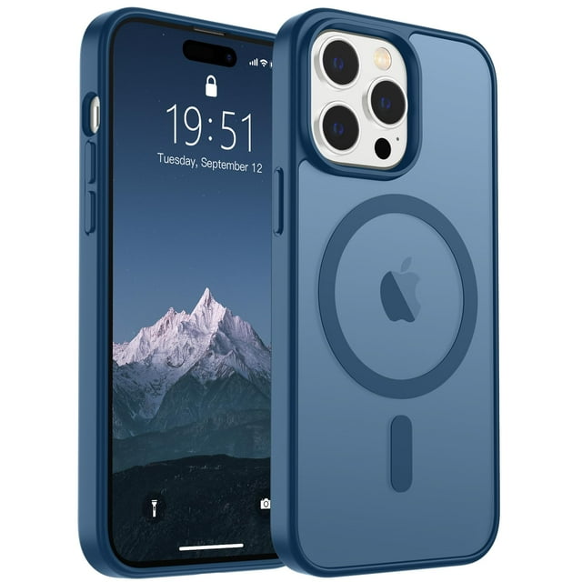 Funda magnética SUPFINE para iPhone 14 Pro Max Deep Blue