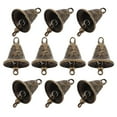 thumbnail image 3 of LOLIPPYY 10pcs Small Antique Bells Hanging Cowbells Wind Chime Accessories Wall Decor For Wreaths Outdoor Indoor Christmas Decorations, 3 of 7
