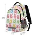 thumbnail image 2 of FORMRS Kids School Backpack Elementary Student Unisex Travel Bookbag with Reflective Stripes, Gummy Bear Pattern, 2 of 7