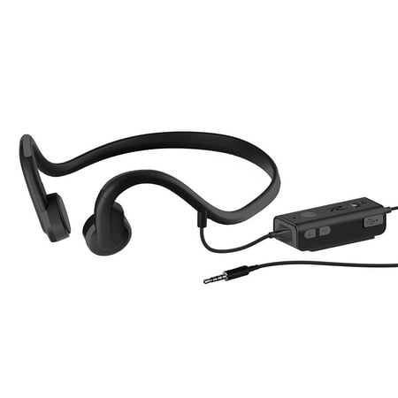 Bone Conduction Headsets Wired Earphone Outdoor Sport Headphones Noise Reduction Hands-free with Mic Black for Smart Phones Tablet PC