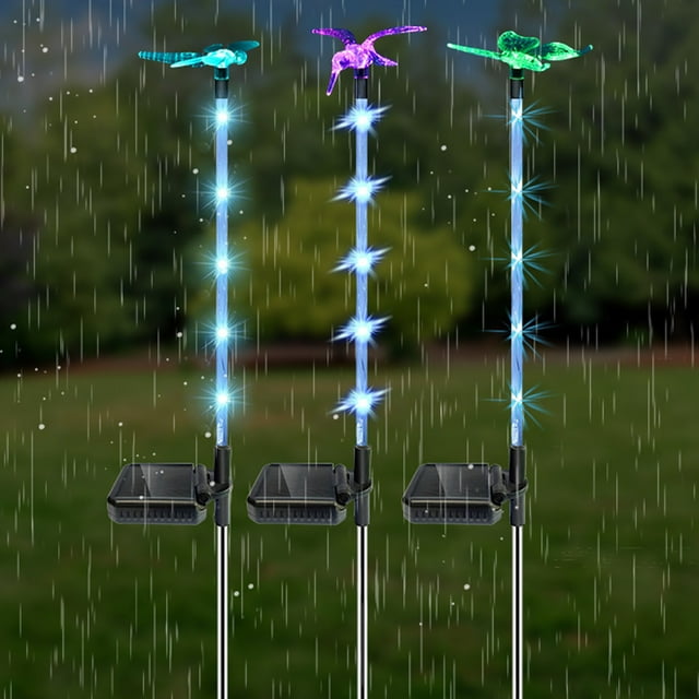 3PCS Solar Hummingbird Grassland Light Acrylic Ground Lamp Star Light Headliner Floor Lamp for Bedroom Sunset Lamp Projector Star Lights for Bedroom Plug in Industrial Table Lamp Base