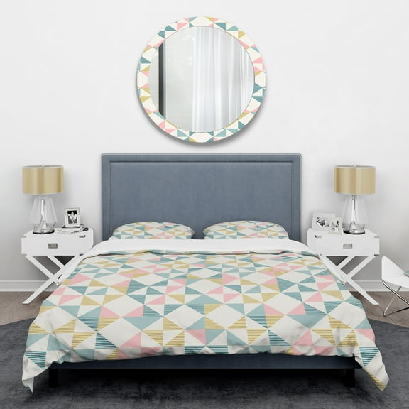 Designart 'Diamond Retro II' Mid-Century Modern Duvet Cover Set
