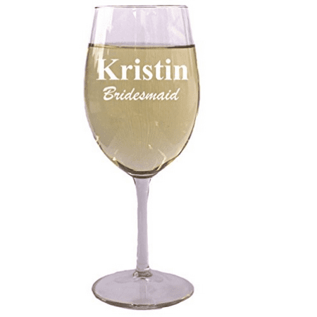 Personalized White or Red Wine Glass 18 Oz - Wedding Party Bridesmaid Mother's Day Housewarming Gifts - Custom Engraved Drinkware Glassware Barware Etched for Free