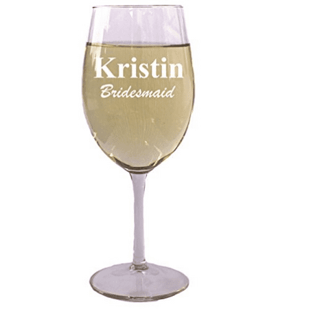 Personalized Red Wine Glasses Personalized White or Red Wine Glass 18 Oz - Wedding Party Bridesmaid Mother's Day Housewarming Gifts - Custom Engraved Drinkware Glassware Barware Etched for Free ()