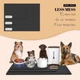 thumbnail image 6 of AVERYDAY 32x24" Silicone Dog Water Bowl Mat Fits Multi Cat Feeding Stations, 0.63" High Edge XL Waterproof Rubber Pet Dog Cat Food Bowl Mat/Tray for Floor & Dog Bowls to Protect Wooden Floor, 6 of 7