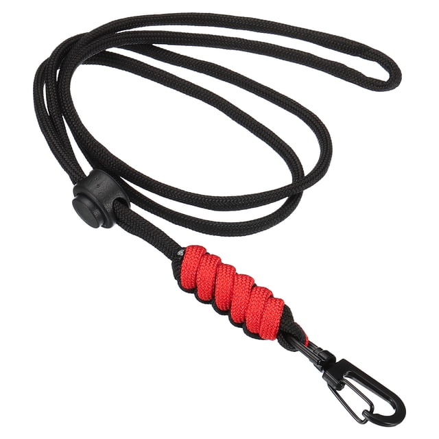 Unique Bargains Porte-Clés Badge Lanière Réglable Longue Rouge