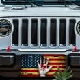 thumbnail image 5 of Bloody Hand on US Flag Funny Personalized License Plate Rust-proof Stainless Steel Metal License Plate Suitable For Men And Women 12.2" x 6.2", 5 of 6