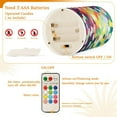 thumbnail image 5 of Yayeee Flameless Candles with Remote Flickering Battery Operated Multi Color Changing, Green Colorful Circles, 5 of 7