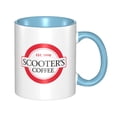 thumbnail image 1 of Tazas de café clásicas de Scooter's Coffee, elegante taza de cerámica con asas para restaurante, cafetería, hogar, 11 oz, 1 of 5